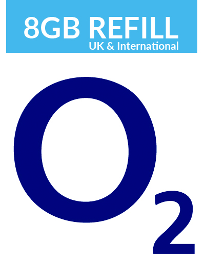 o2 refill bundle 8gb uk & international
